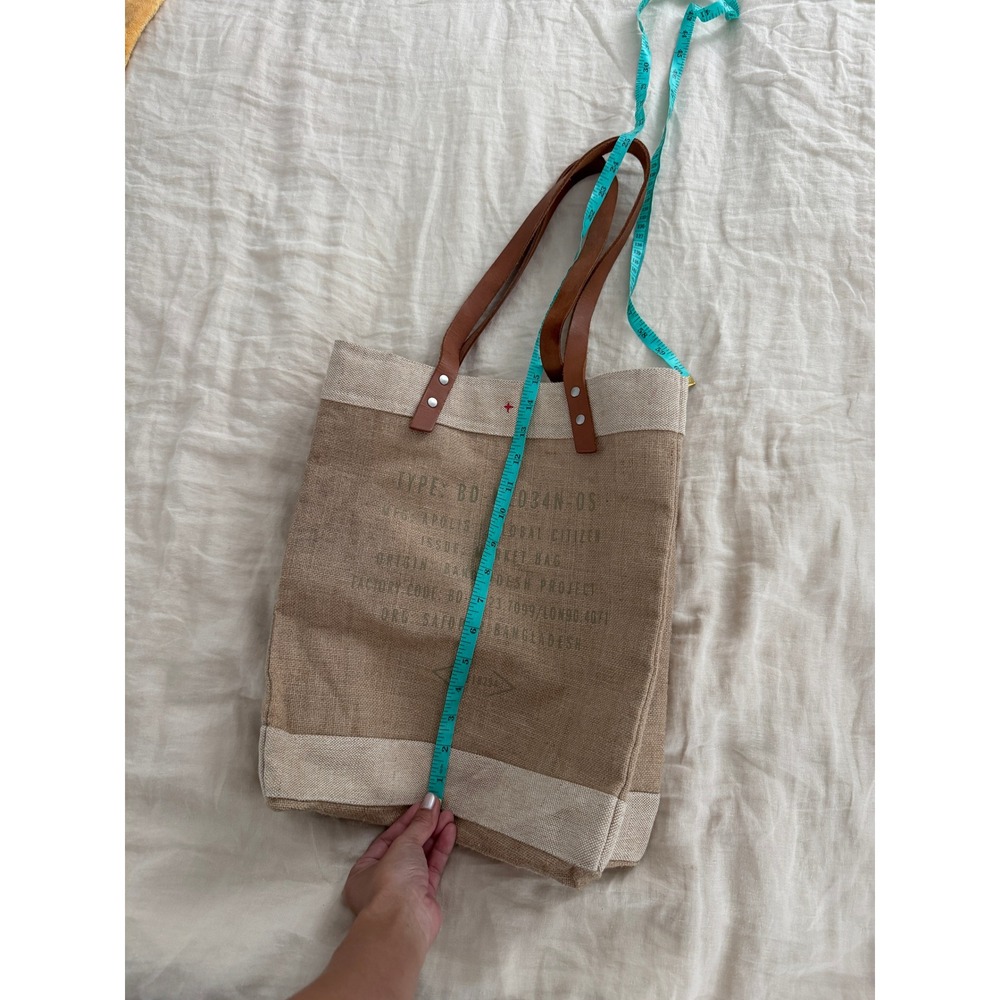 Apolis Global Citizen Jute Market Bag Leather Straps - Picture 9 of 9